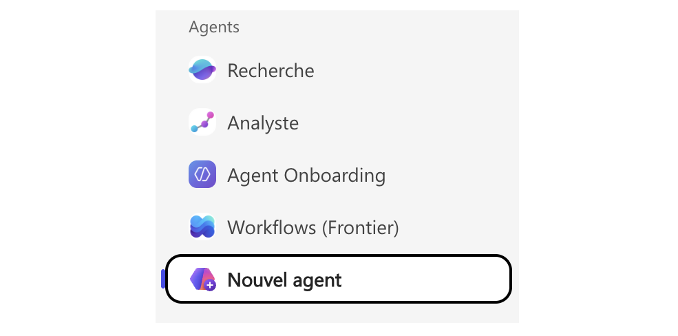 Création d'un nouvel agent dans Copilot Chat