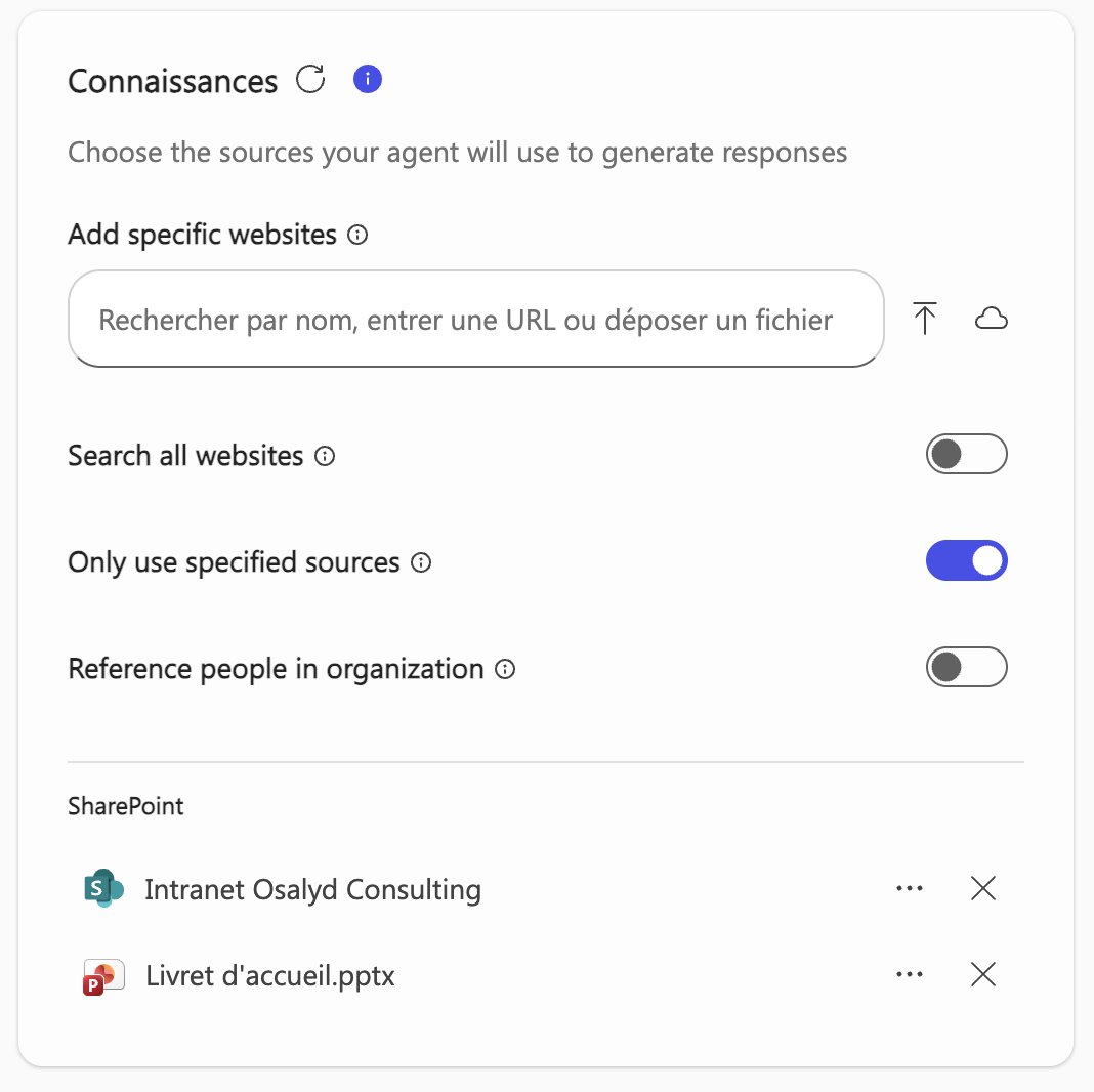 Sélection des sources de connaissances