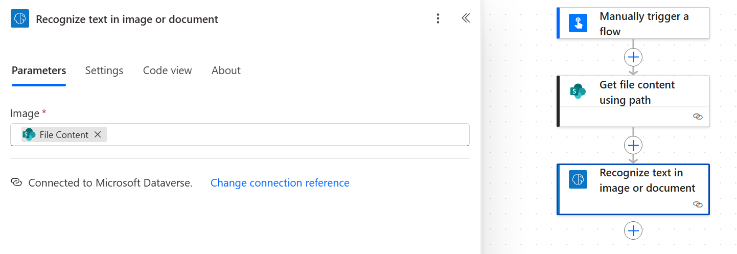 Extraction du texte avec AI Builder