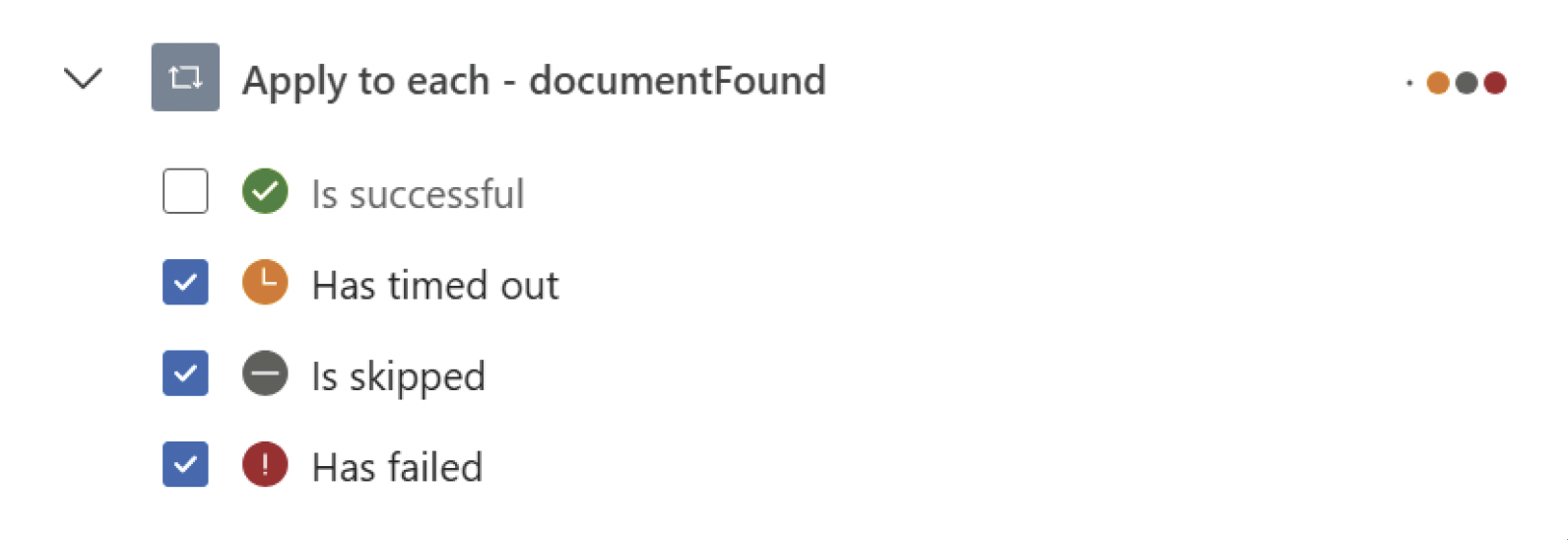 Configuration Run after Power Automate avec notification d'erreur