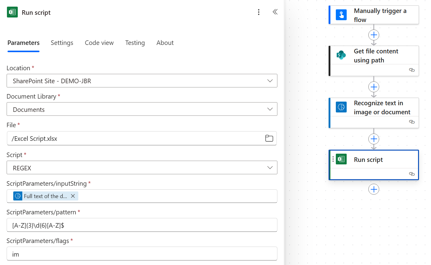Utilisation du numéro de commande extrait